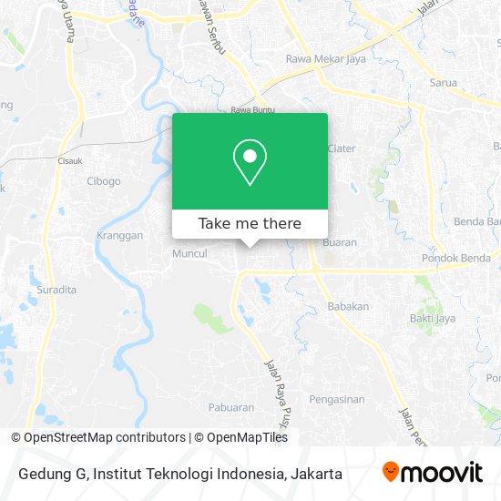 Gedung G, Institut Teknologi Indonesia map