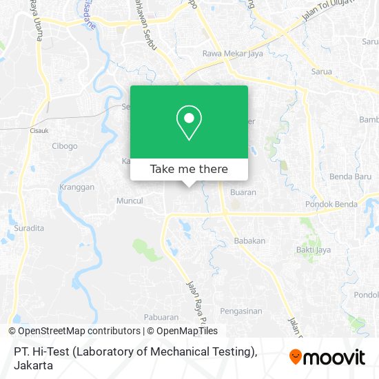 PT. Hi-Test (Laboratory of Mechanical Testing) map