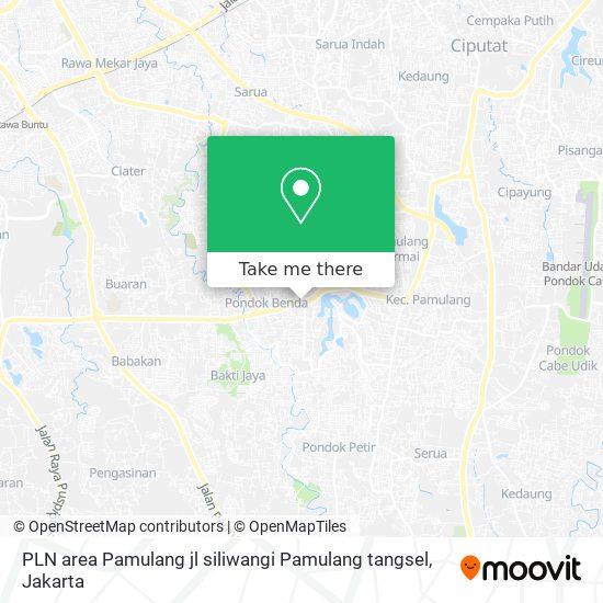 PLN area Pamulang jl siliwangi Pamulang tangsel map