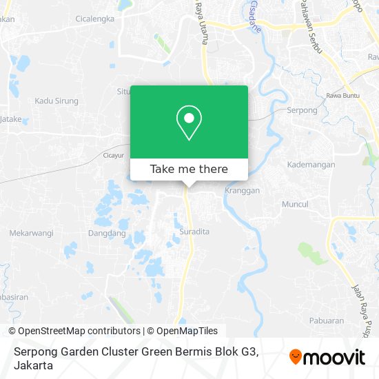 Serpong Garden Cluster Green Bermis Blok G3 map