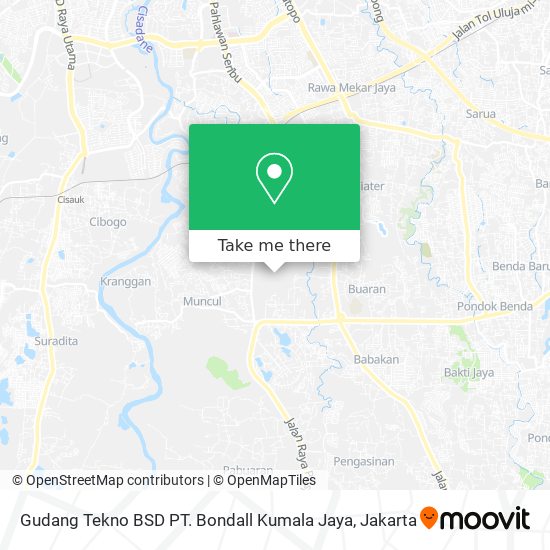 Gudang Tekno BSD PT. Bondall Kumala Jaya map