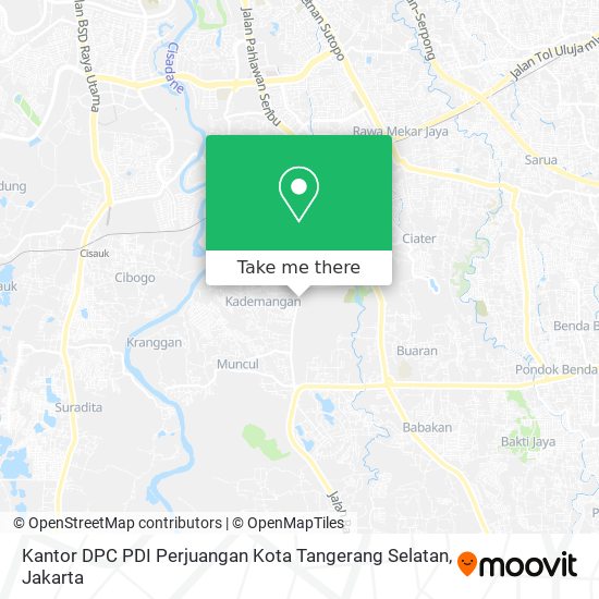 Kantor DPC PDI Perjuangan Kota Tangerang Selatan map