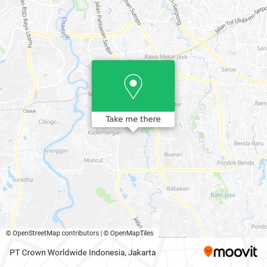 PT Crown Worldwide Indonesia map