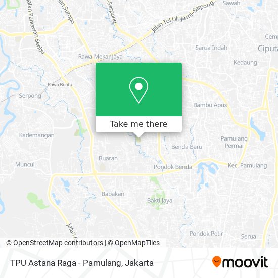 TPU Astana Raga - Pamulang map