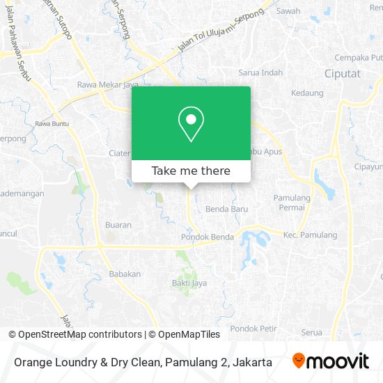 Orange Loundry & Dry Clean, Pamulang 2 map