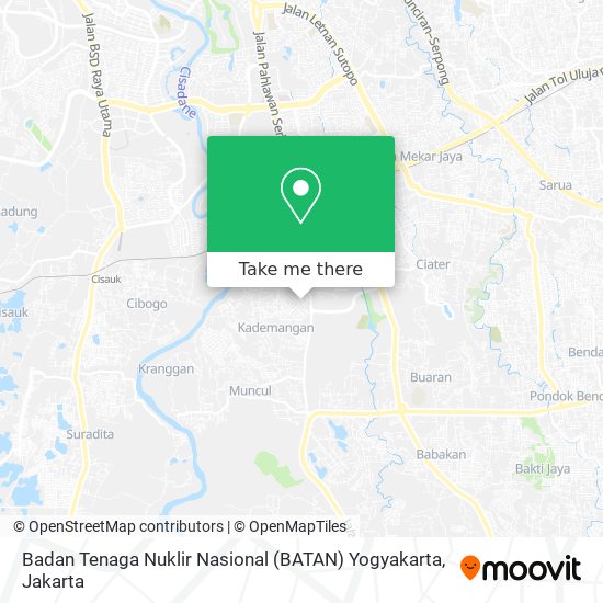 Badan Tenaga Nuklir Nasional (BATAN) Yogyakarta map