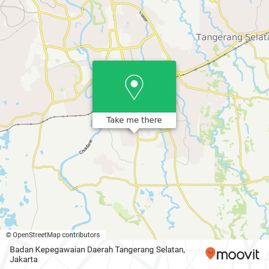 Badan Kepegawaian Daerah Tangerang Selatan map