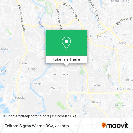 Telkom Sigma Wisma BCA map