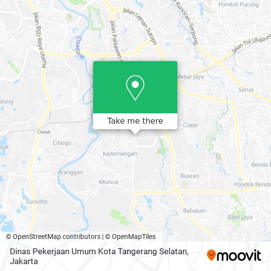 Dinas Pekerjaan Umum Kota Tangerang Selatan map