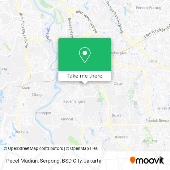 Pecel Madiun, Serpong, BSD City map