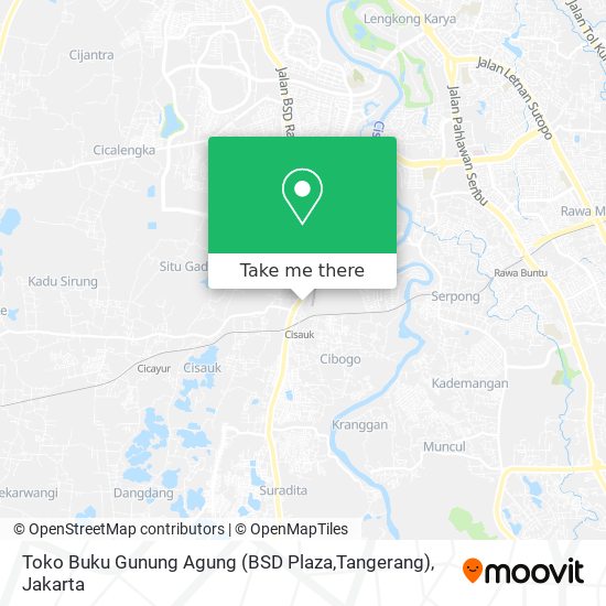 Toko Buku Gunung Agung (BSD Plaza,Tangerang) map