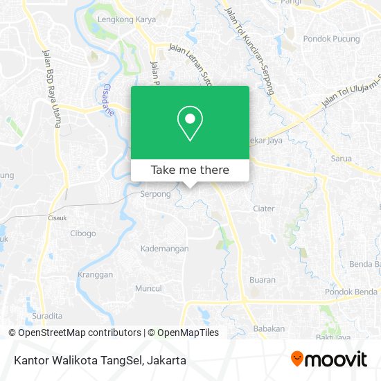 Kantor Walikota TangSel map