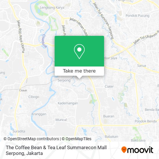 The Coffee Bean & Tea Leaf Summarecon Mall Serpong map