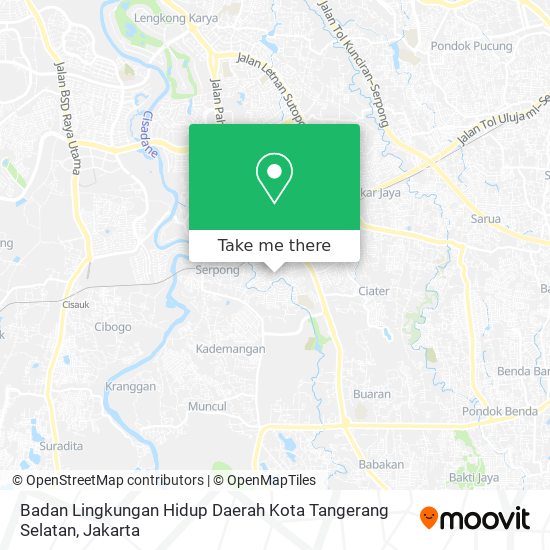 Badan Lingkungan Hidup Daerah Kota Tangerang Selatan map