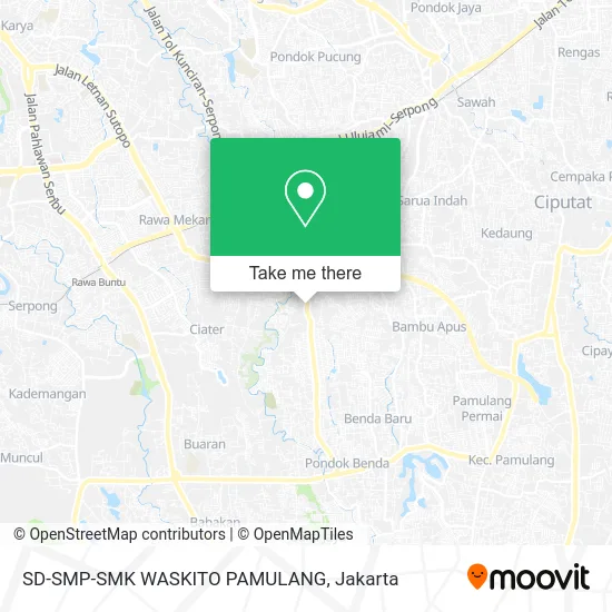 SD-SMP-SMK WASKITO PAMULANG map