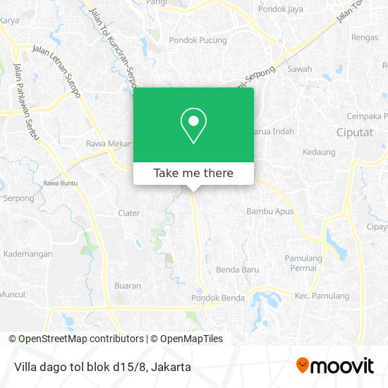 Villa dago tol blok d15/8 map