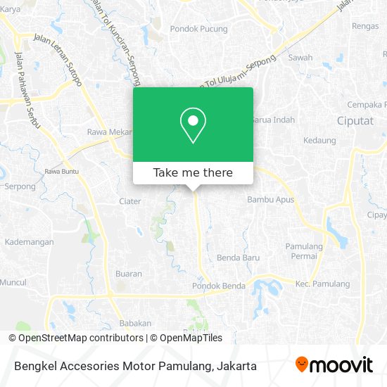 Bengkel Accesories Motor Pamulang map