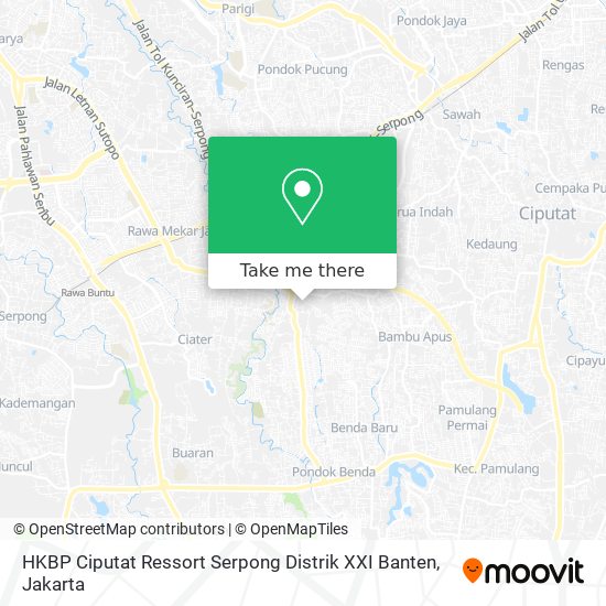 HKBP Ciputat Ressort Serpong Distrik XXI Banten map