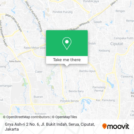 Grya Ash-ri 2 No. 6, Jl. Bukit Indah, Serua, Ciputat map