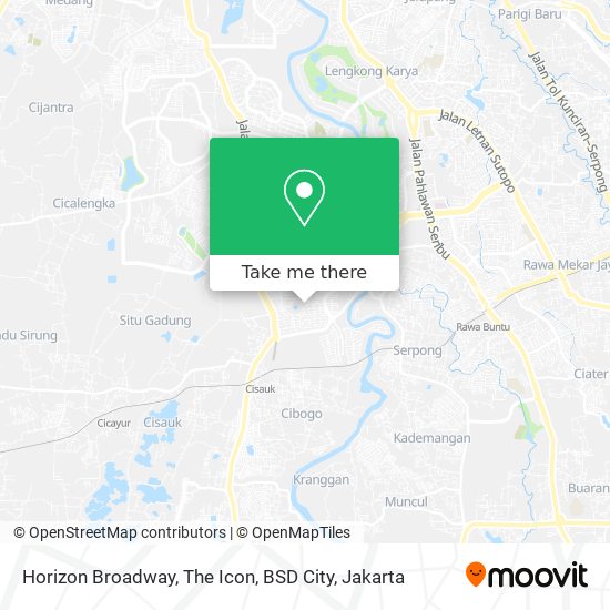 Horizon Broadway, The Icon, BSD City map