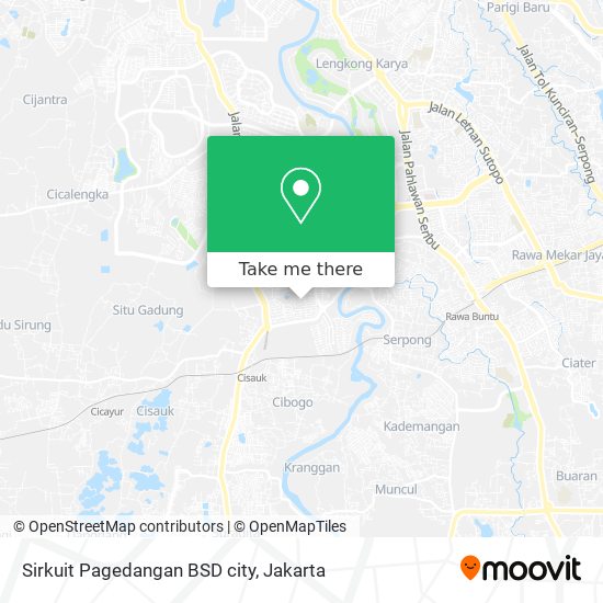 Sirkuit Pagedangan BSD city map