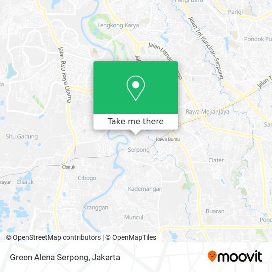 Green Alena Serpong map