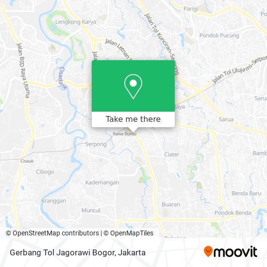 Gerbang Tol Jagorawi Bogor map