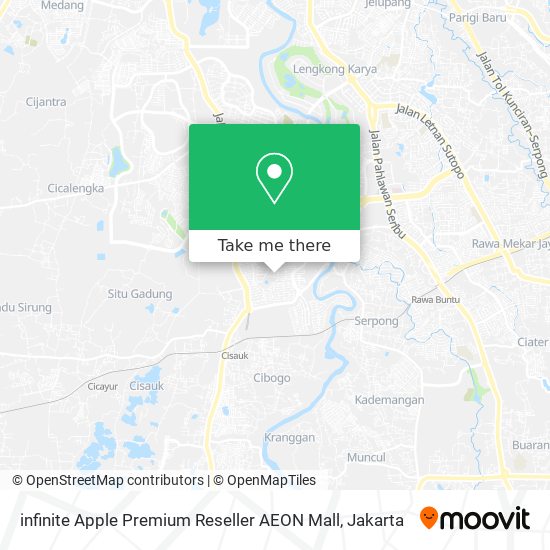 infinite Apple Premium Reseller AEON Mall map