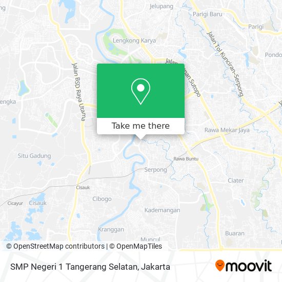 SMP Negeri 1 Tangerang Selatan map