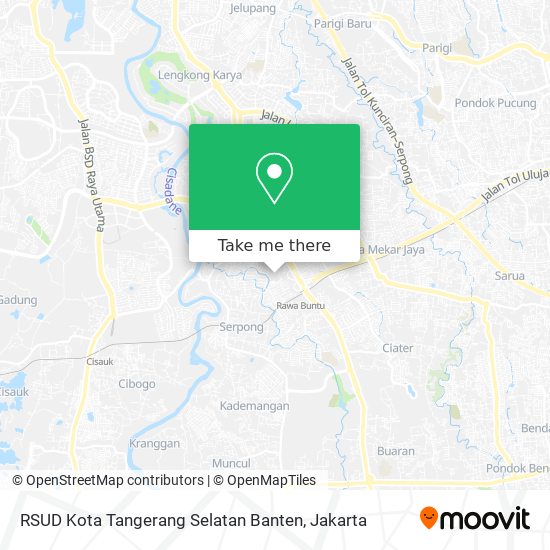 RSUD Kota Tangerang Selatan Banten map