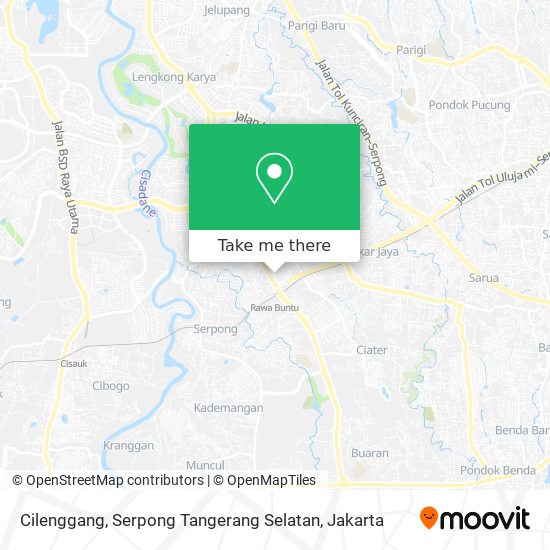 Cilenggang, Serpong Tangerang Selatan map