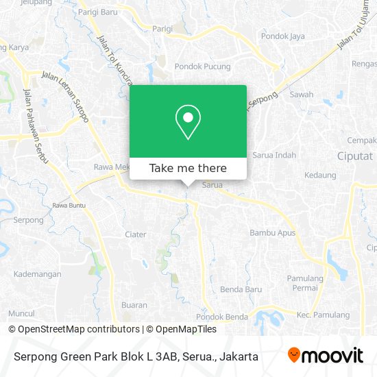 Serpong Green Park Blok L 3AB, Serua. map