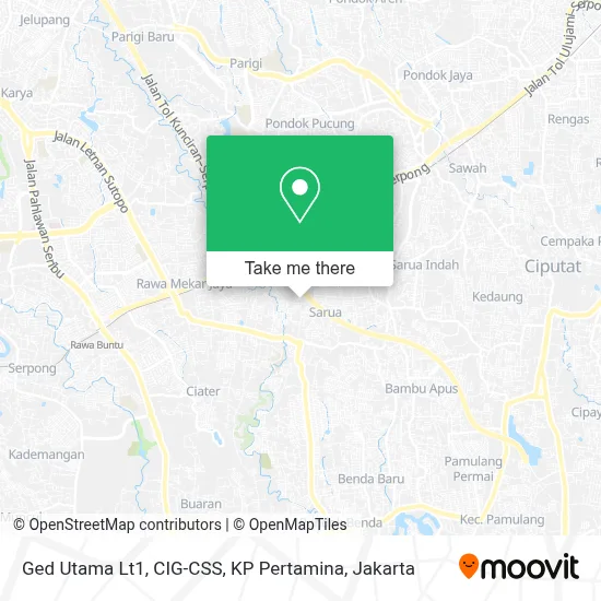 Ged Utama Lt1, CIG-CSS, KP Pertamina map