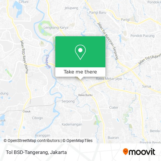 Tol BSD-Tangerang map