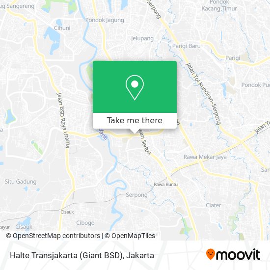 Halte Transjakarta (Giant BSD) map