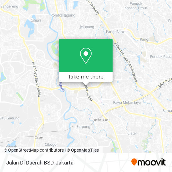 Jalan Di Daerah BSD map