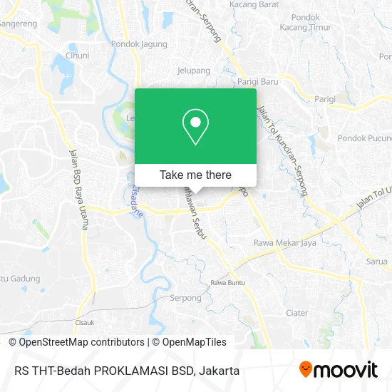 RS THT-Bedah PROKLAMASI BSD map