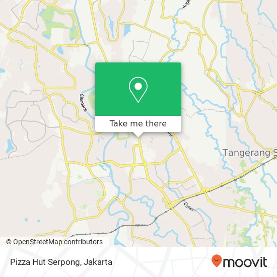 Pizza Hut Serpong map