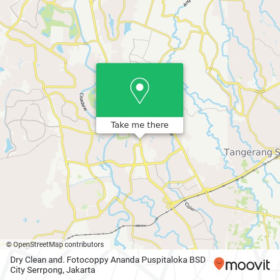 Dry Clean and. Fotocoppy Ananda Puspitaloka BSD City Serrpong map