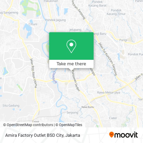 Amira Factory Outlet BSD City map