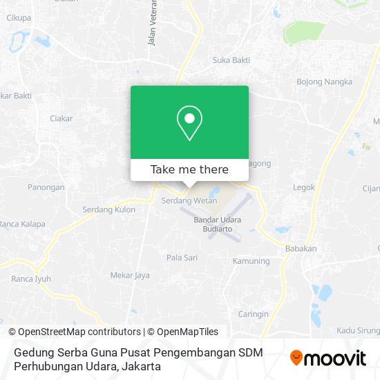 Gedung Serba Guna Pusat Pengembangan SDM Perhubungan Udara map