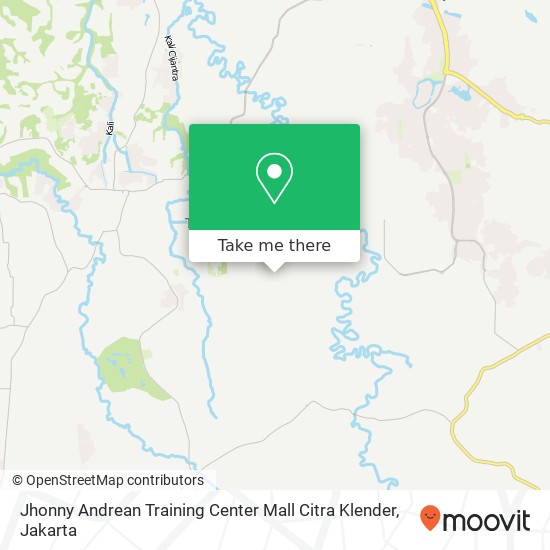 Jhonny Andrean Training Center Mall Citra Klender map