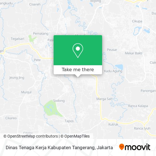 Dinas Tenaga Kerja Kabupaten Tangerang map