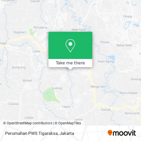 Perumahan PWS Tigaraksa map