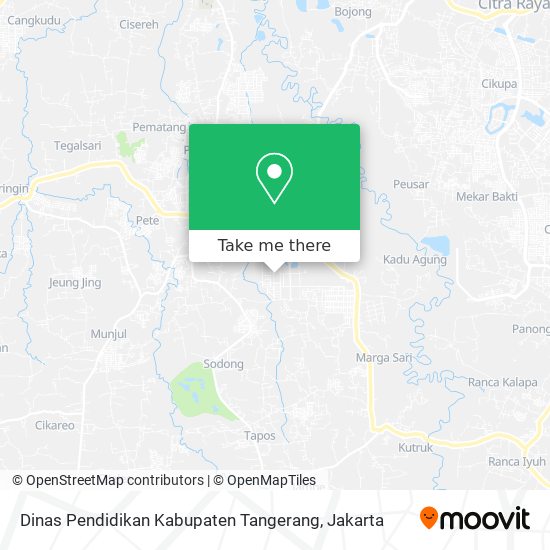Dinas Pendidikan Kabupaten Tangerang map