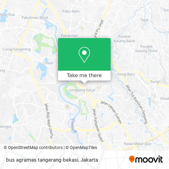 bus agramas tangerang-bekasi map