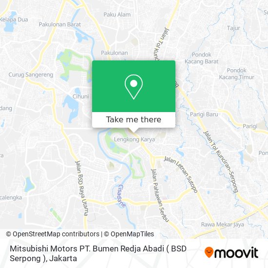 Mitsubishi Motors PT. Bumen Redja Abadi ( BSD Serpong ) map