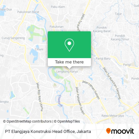 PT Elangjaya Konstruksi Head Office map