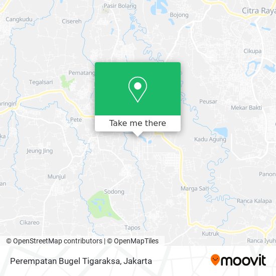 Perempatan Bugel Tigaraksa map