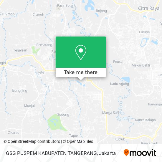 GSG PUSPEM KABUPATEN TANGERANG map
